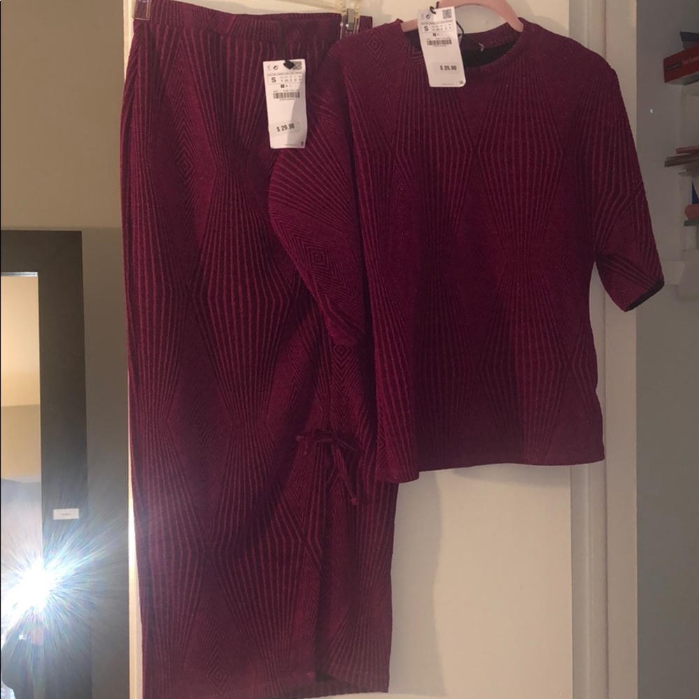 Zara 2 piece skirt set